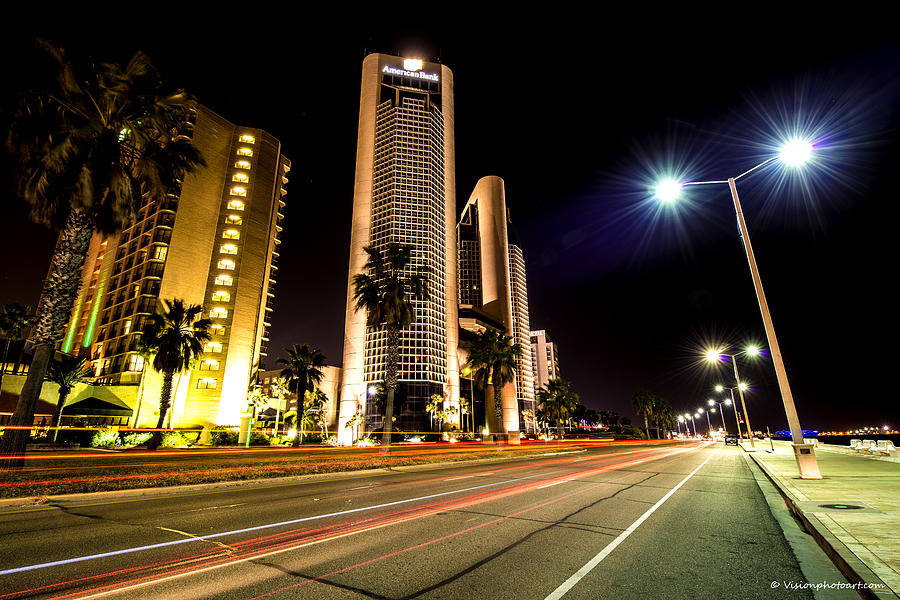 Corpus Christi city by night Photograph by Paul Marshall - Fine Art America