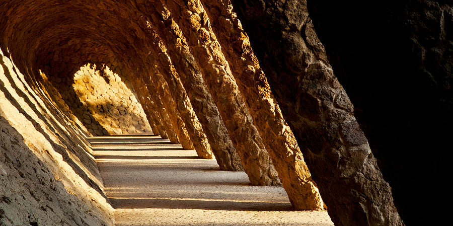 Corridor In A Park, Park Guell #1 Photograph by Panoramic Images
