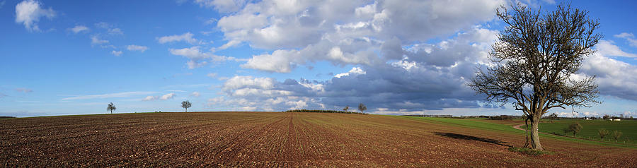 Country Lane And Clouded Sky #1 Photograph by Hans-peter Merten