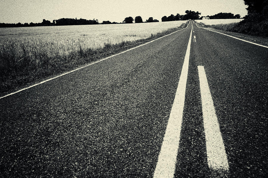 Black And White Photograph - Country Road #1 by Karol Livote