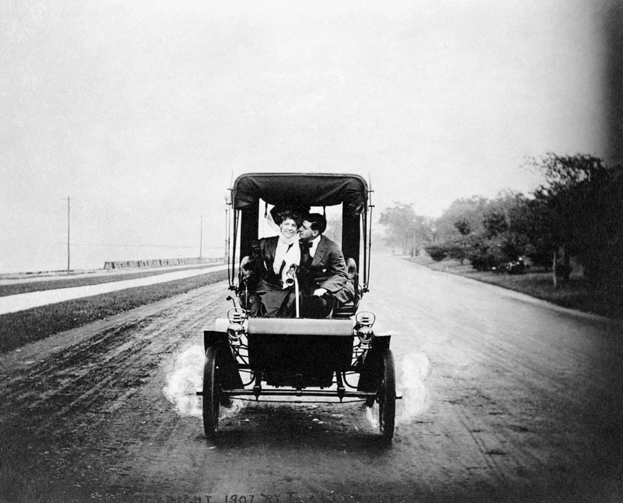 Couple Driving C1907 Photograph By Granger Fine Art America 9115