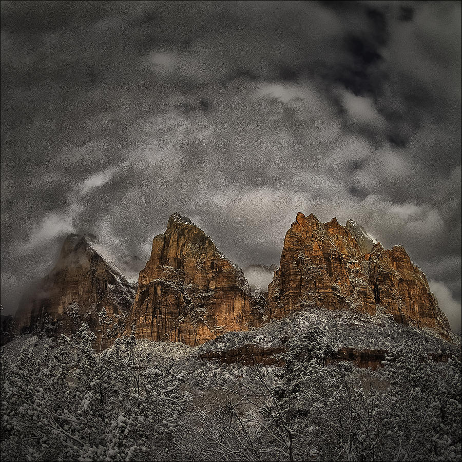 Mountain Photograph - Court Of The Patriarchs #1 by Robert Fawcett