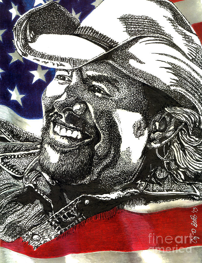 Courtesy of The Red White and Blue Drawing by Cory Still