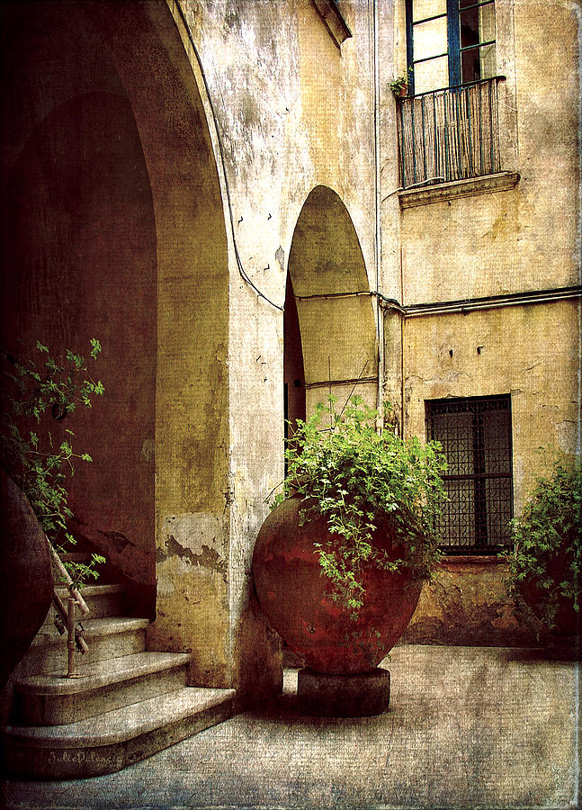 Courtyard in Capri #1 Photograph by Julie Palencia