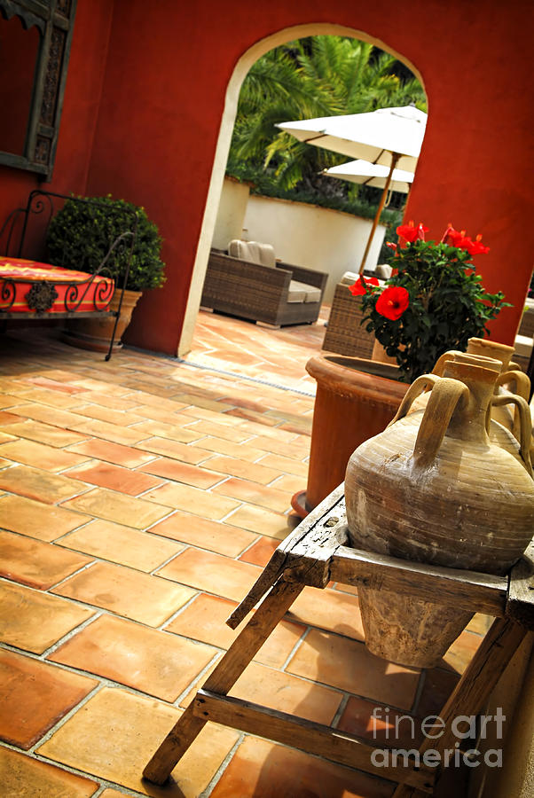 House Photograph - Courtyard Of A Villa by Elena Elisseeva House Photograph - Courtyard Of A Villa by Elena Elisseeva
