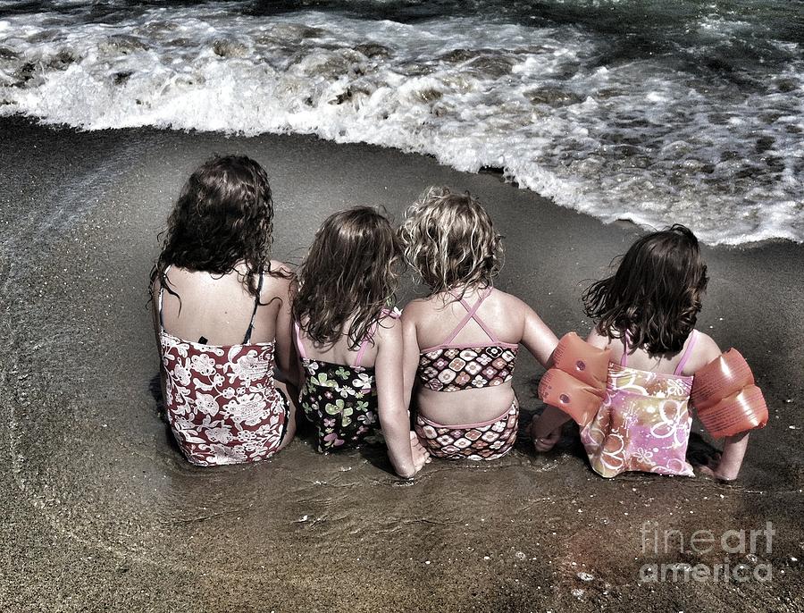 Beach Photograph - Cousins At The Beach #1 by Mary Barrett