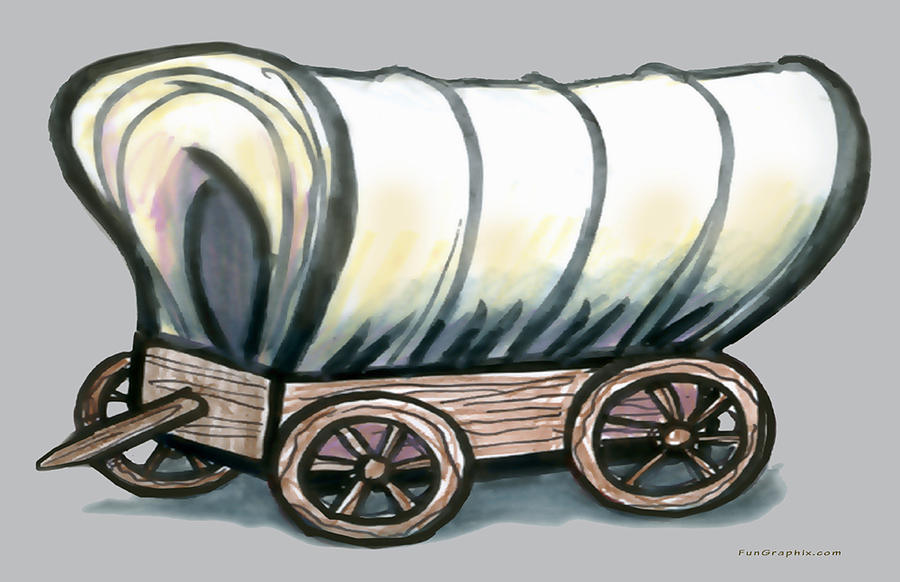 Covered Wagon #1 Digital Art by Kevin Middleton