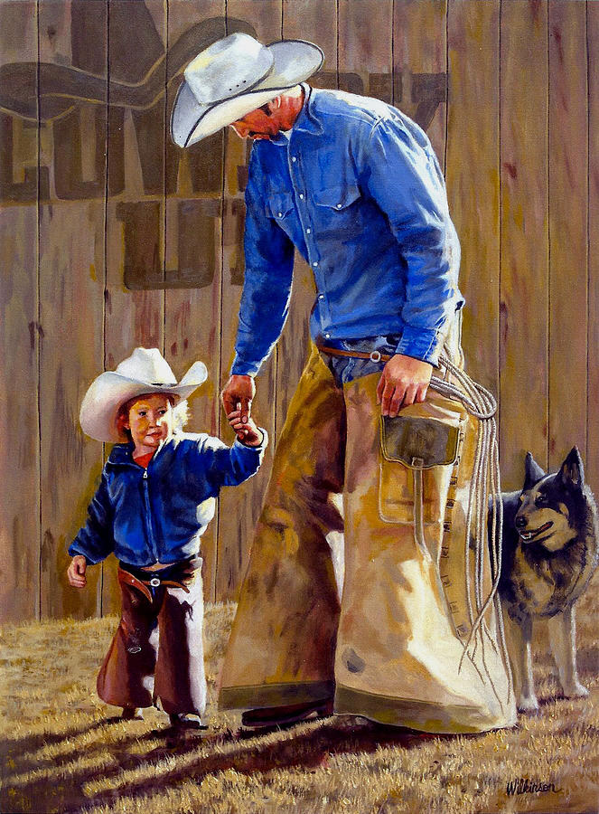 Cowboy UP Painting by Ronald Wilkinson