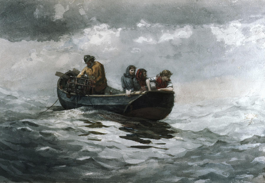 Winslow Homer Painting - Crab Fishing #2 by Celestial Images