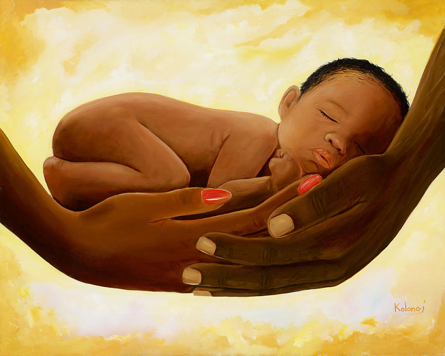Cradle Of Love Painting by Kolongi Brathwaite