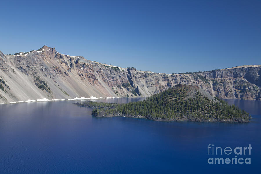 Crater Lake With Wizard Island #1 Photograph by Ellen Thane