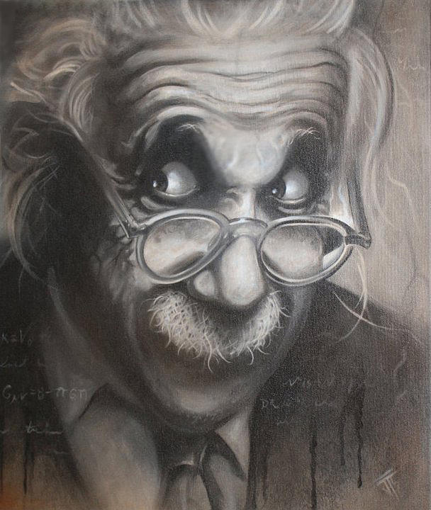 Albert Einstein Painting - Crazy Calculations #1 by Joshua South