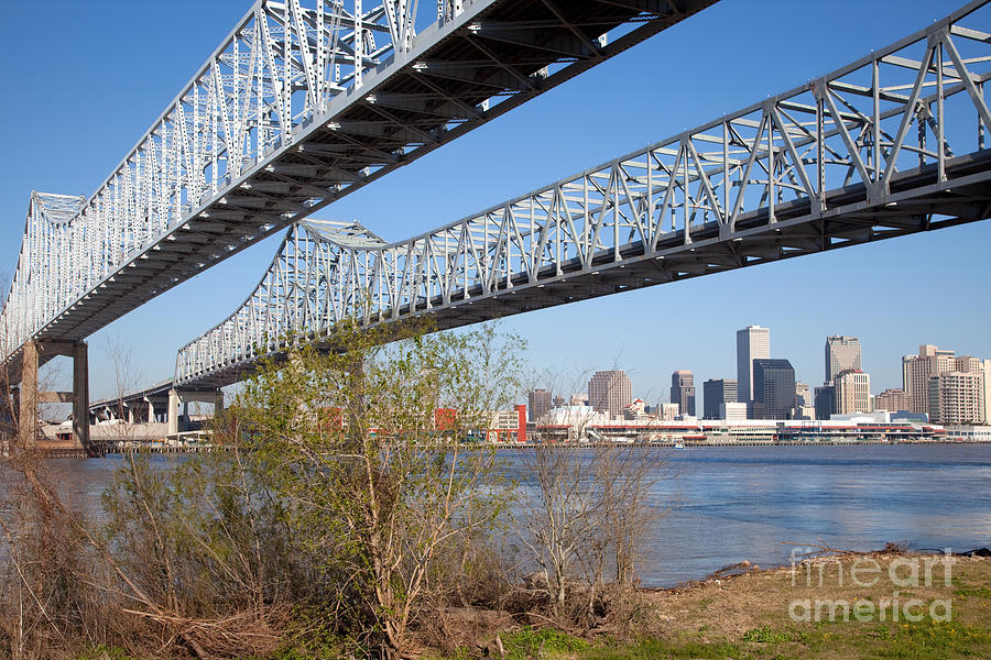 Crescent City Connection New Orleans Photograph By Bill Cobb - Pixels