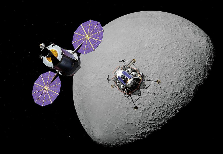 Crew Exploration Vehicle And Lunar Lander #1 Photograph by Nasa/walter Myers/science Photo Library