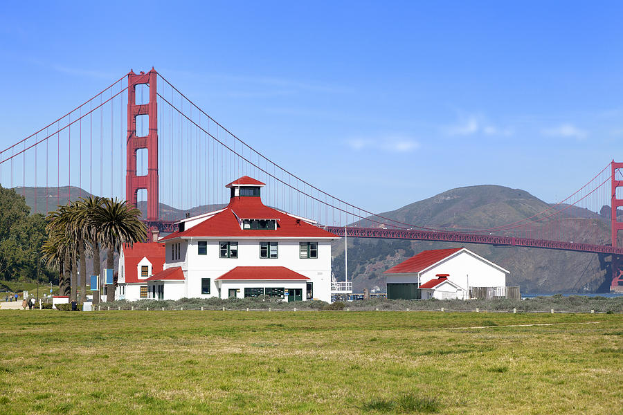 Golden Gate Bridge Photograph - Crissy Field and Golden Gate Bridge #1 by King Wu