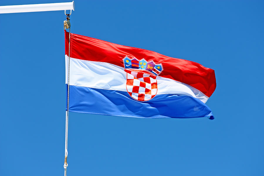 Flag Photograph - Croatian flag #1 by Borislav Marinic