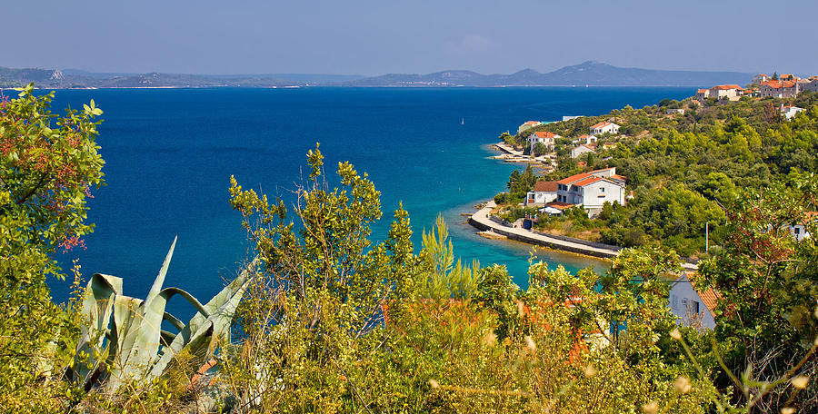 Croatian island Iz panoramic view #1 Photograph by Brch Photography
