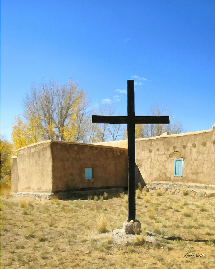 Cross at Morada de Taos #2 Photograph by Ann Powell