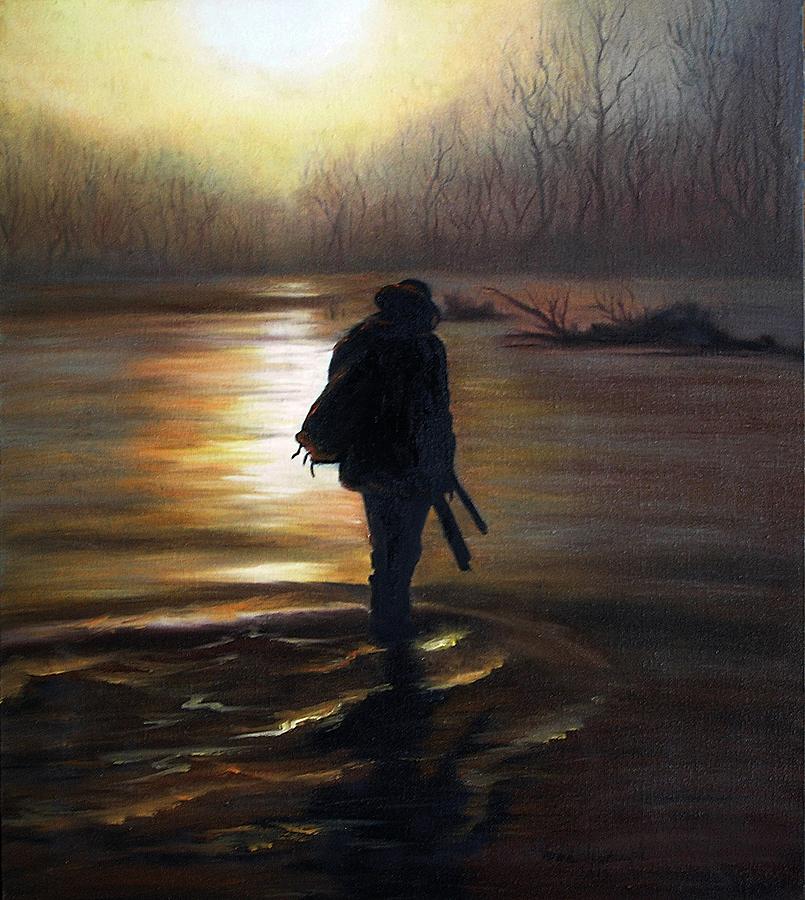 Crossing the River Painting by Vesna Martinjak