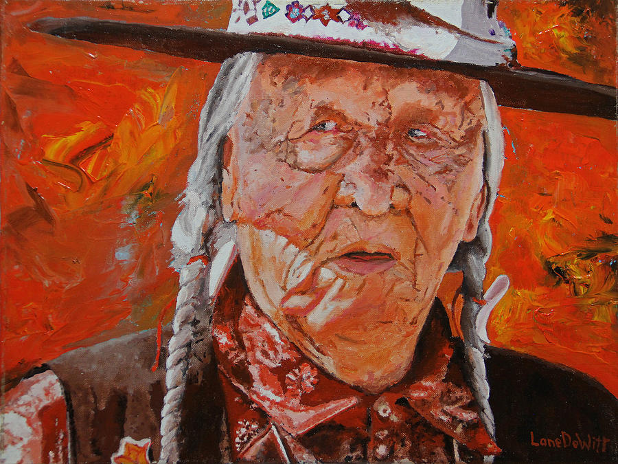 Crow Painting - Crow Elder by Lane DeWitt Crow Painting - Crow Elder by Lane DeWitt