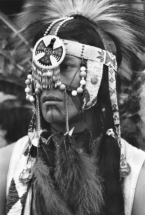 Crow Native American Traditional Dress Rodeo Gallup New Mexico 1969 #1 Photograph by David Lee Guss