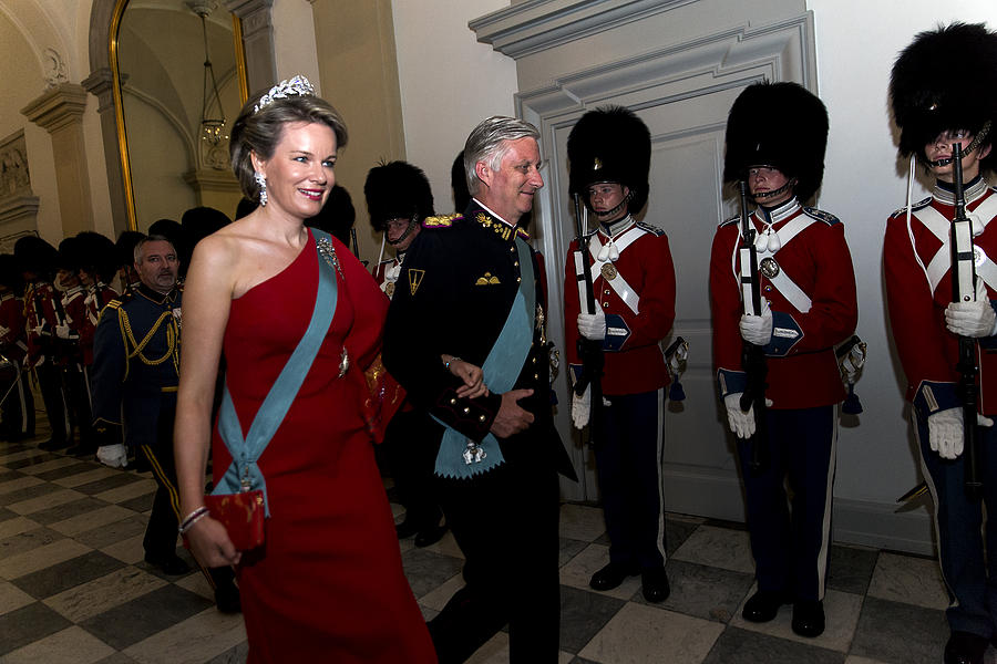 Crown Prince Frederik of Denmark Holds Gala Banquet At Christiansborg Palace #1 Photograph by Ole Jensen