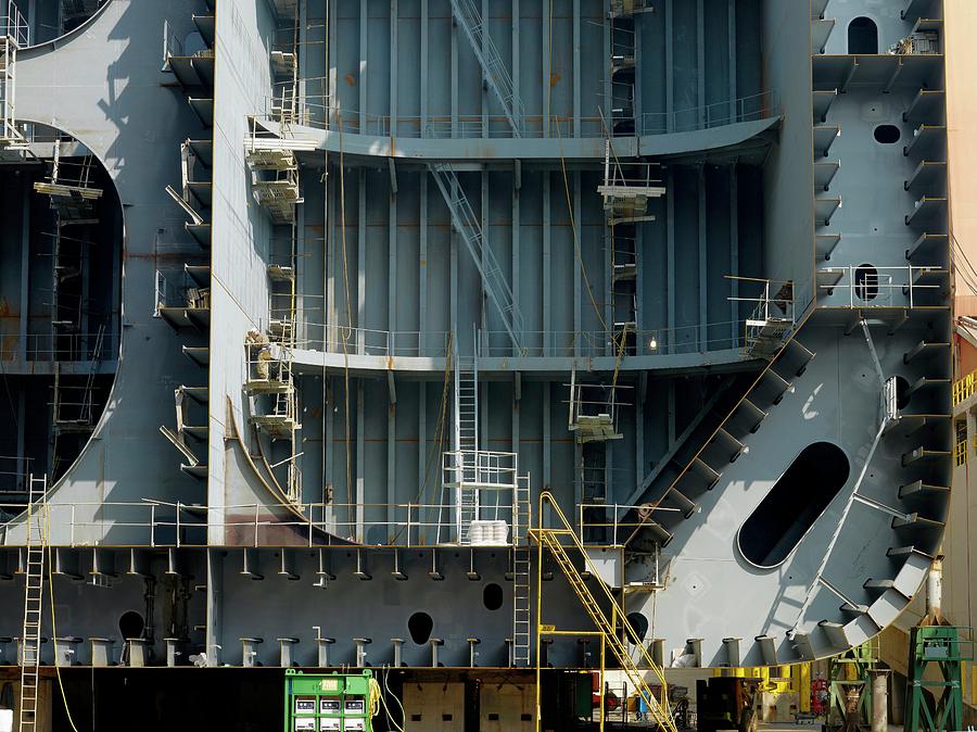 Crude Oil Tanker Being Built #1 Photograph by David Parker/science Photo Library