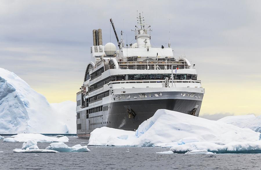 Cruise Ship L'austral Sailing Antarctica Photograph by Alfred Pasieka ...