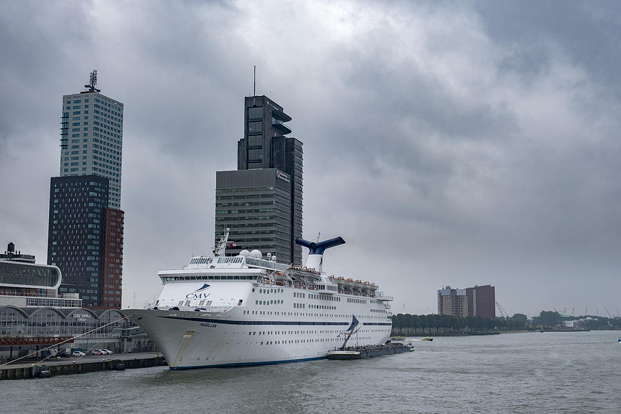 Cruise ship MS Magellan moored in the port of Rotterdam, The Netherlands #1 Photograph by Sjo