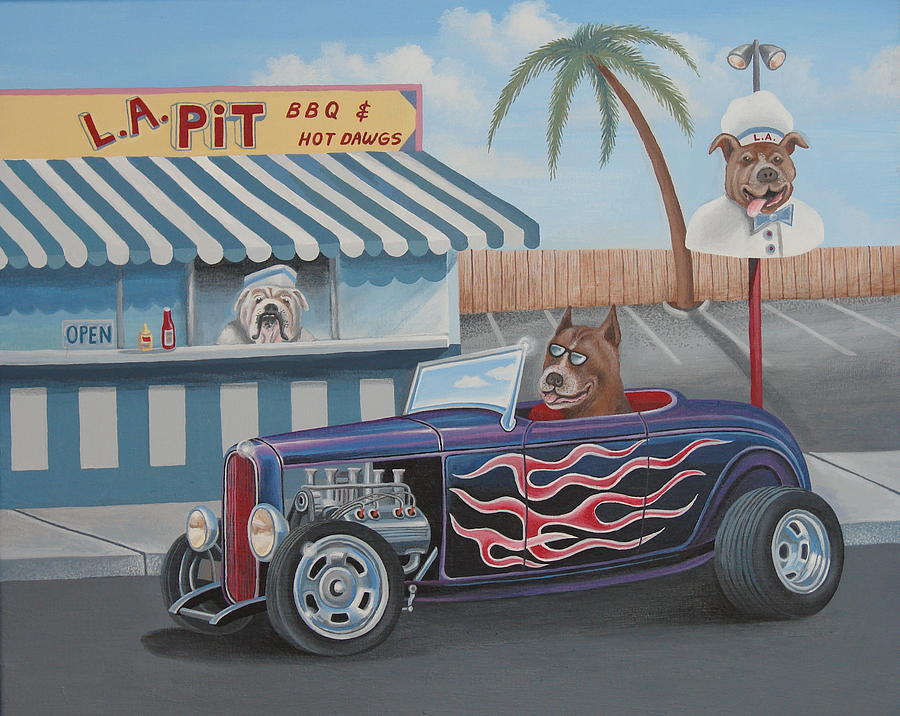 Cruizin at da L.A. Pit Painting by Stuart Swartz
