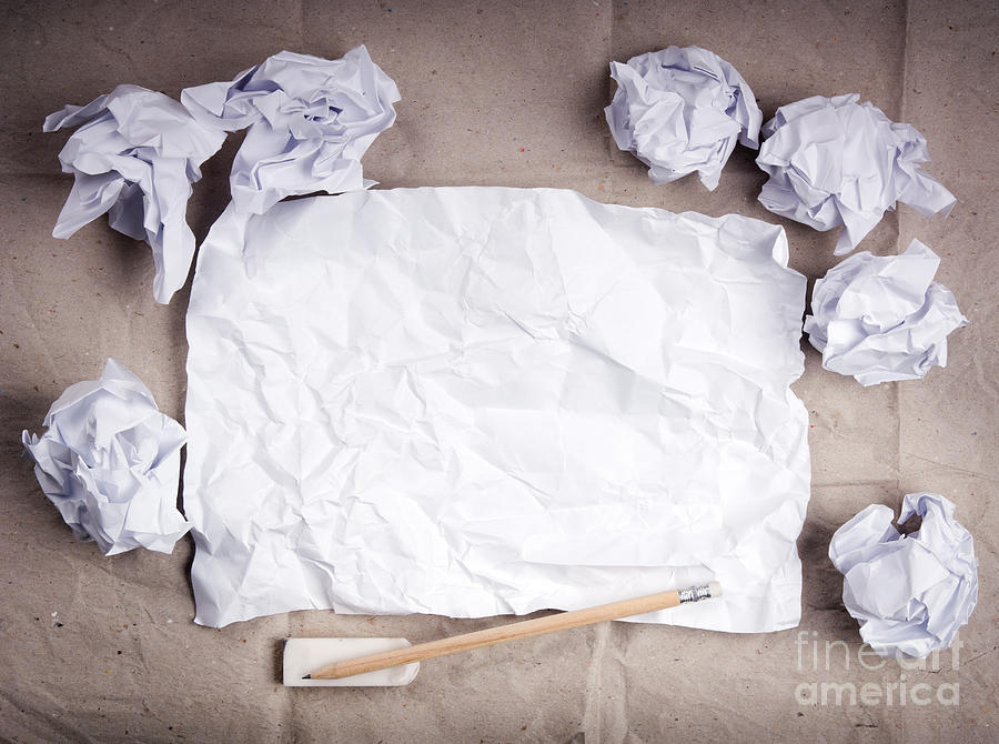Crumpled Paper Background #1 Photograph by THP Creative