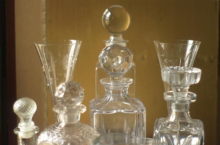 Crystal Decanters Still Life #1 Photograph by Suzanne Powers