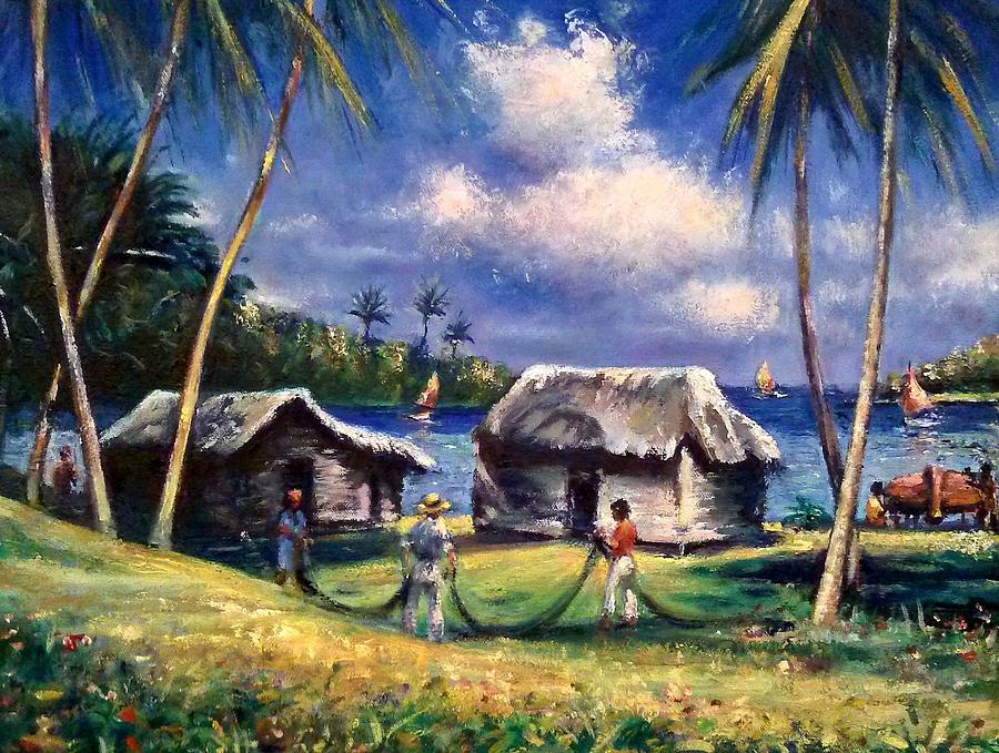 Cuban Fishing Village #1 Painting by Philip Corley