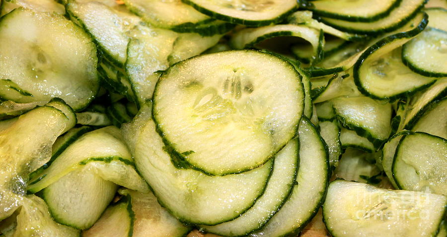 Cucumber Slices #2 Photograph by Henrik Lehnerer