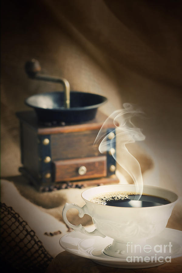 Coffee Photograph - Cup of coffee #1 by Mythja Photography