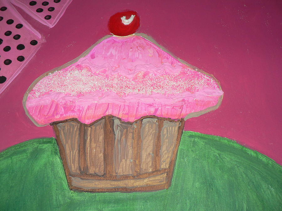 Cupcake Painting by Valerie Colston - Fine Art America