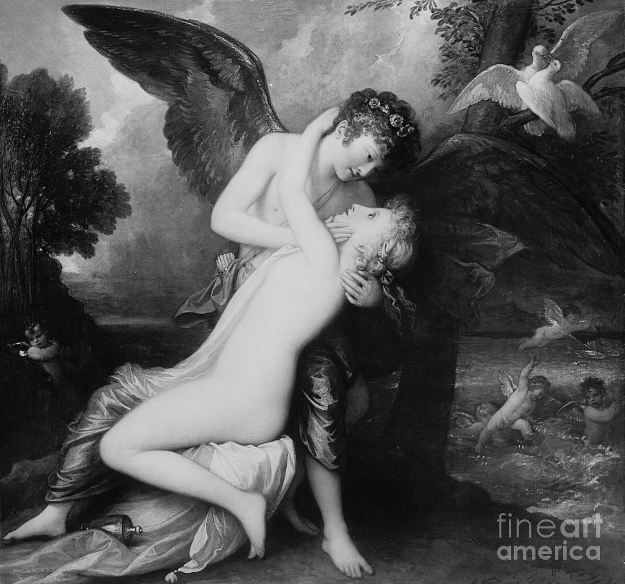 Cupid And Psyche By Benjamin West, 1808 #1 Photograph by Science Source