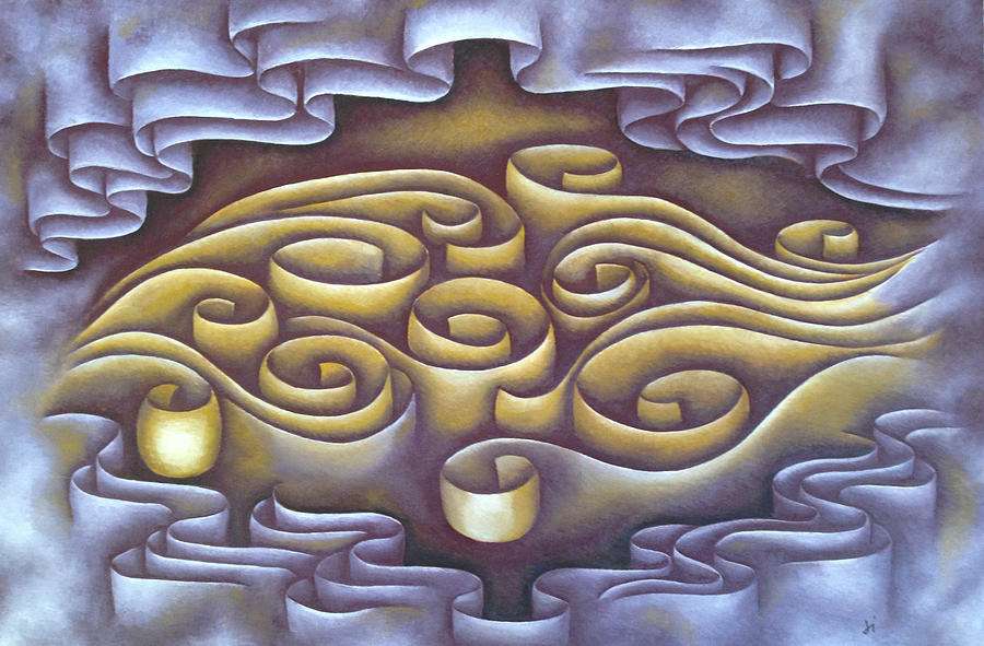 Purple Painting - Layers Cxcvii by Diana Durr Purple Painting - Layers Cxcvii by Diana Durr