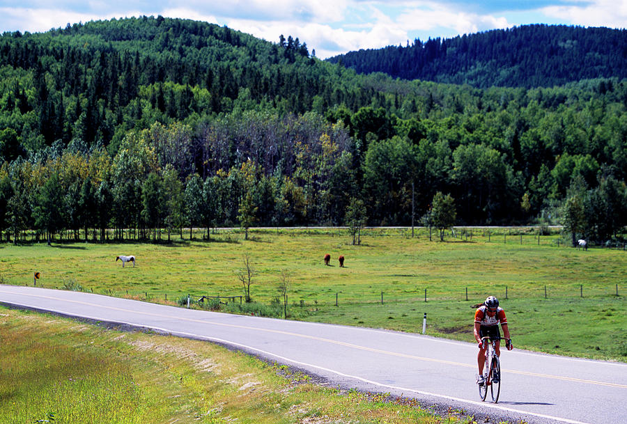 Alberta Photograph - Cycling In The Canadian Rocky Mountains #1 by Todd Korol