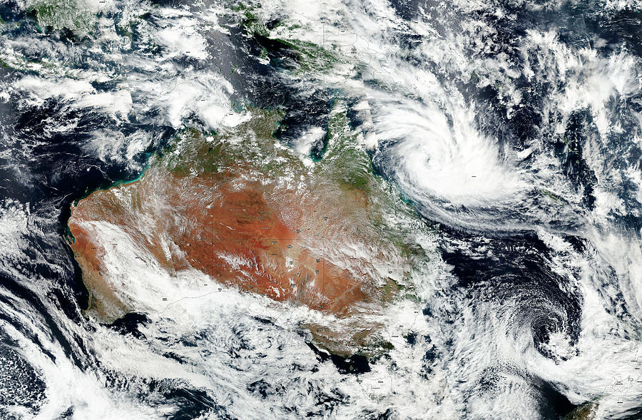 Cyclone Debbie Off Australian Coast #1 Photograph by Nasa/science Photo Library
