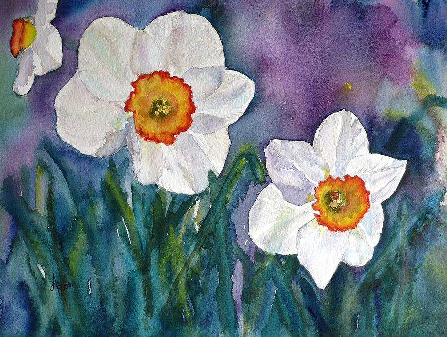 Daffodil Dream #1 Painting by Anna Ruzsan