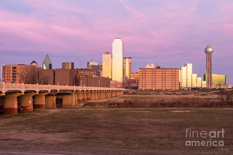Dallas Skyline at Sunset Photograph by Imagery by Charly