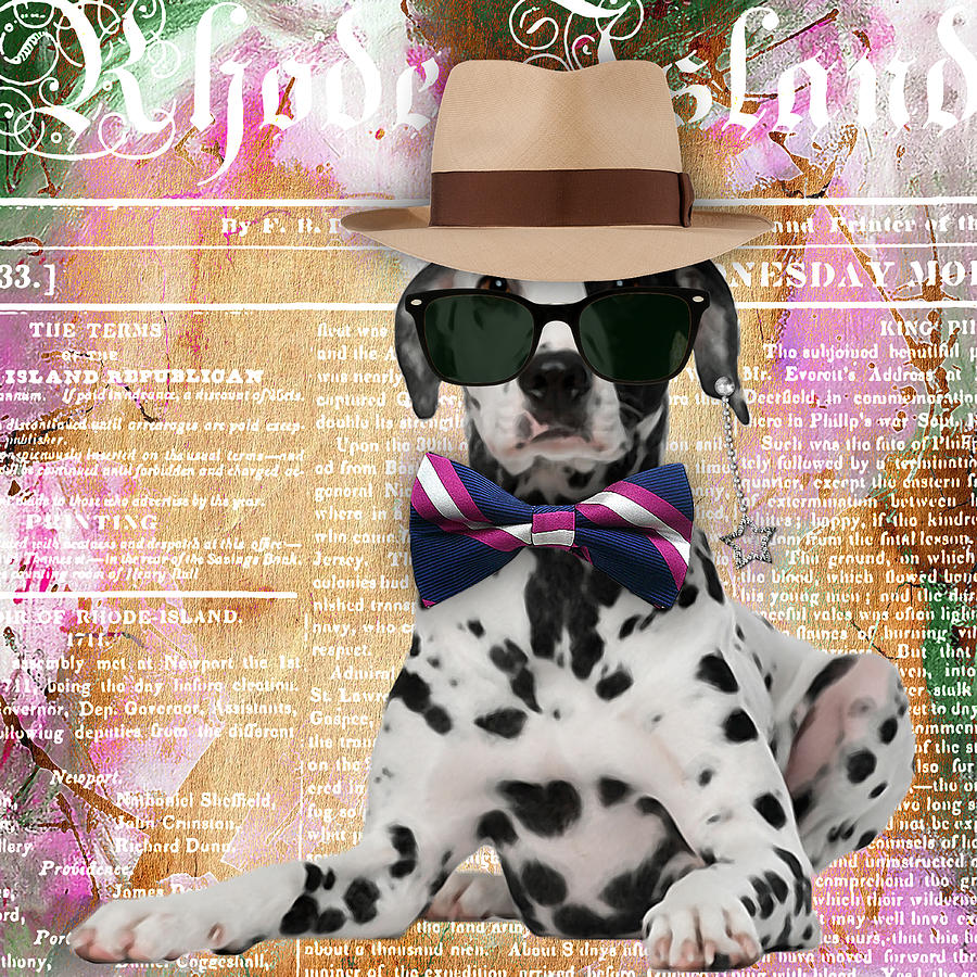 Cool Mixed Media - Dalmatian Bowtie Collection #3 by Marvin Blaine