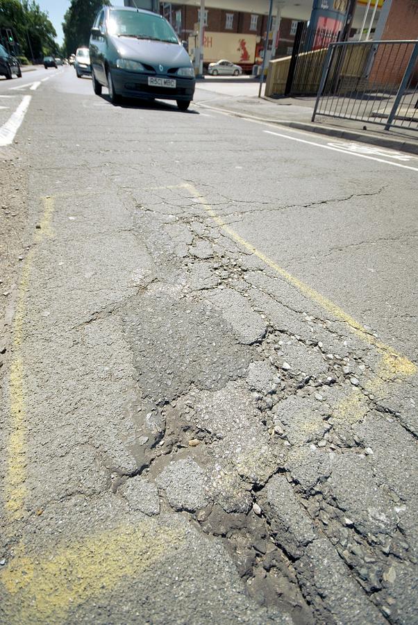 Transportation Photograph - Damaged Road Surface #1 by Trl Ltd./science Photo Library