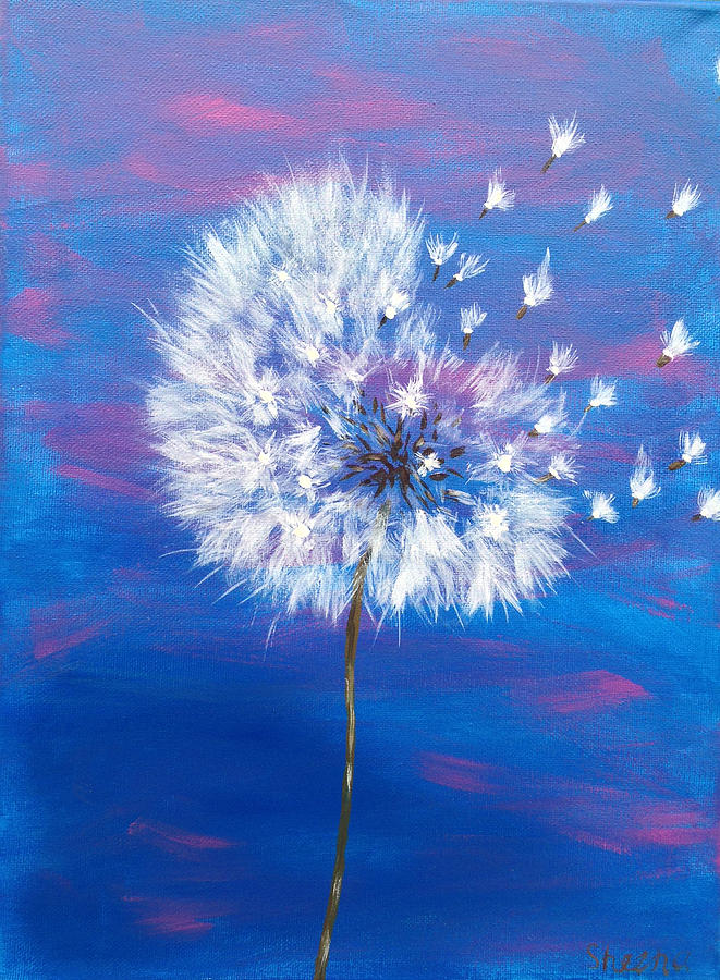 Dandelion Painting - Dandelion by Sheena Saighal
