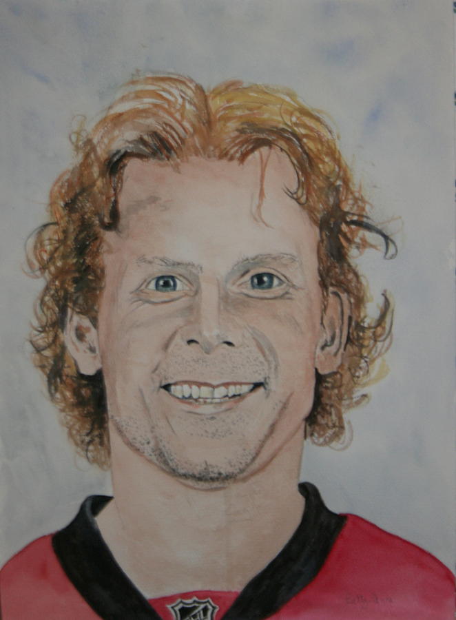 Daniel Alfredsson #1 Painting by Betty-Anne McDonald
