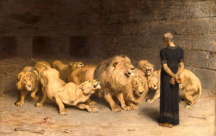 Briton Riviere  - Daniel in the Lions Den by Briton Riviere