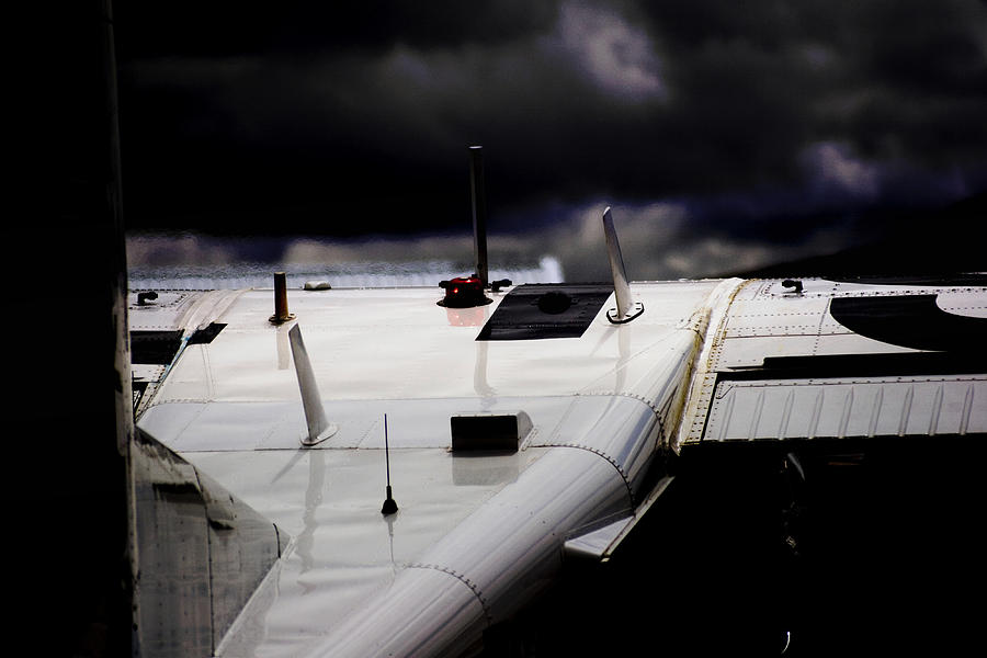 Airplane Photograph - Dark Clouds #1 by Paul Job