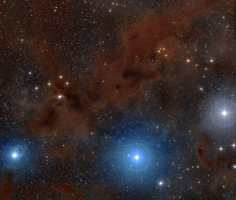 Space Photograph - Dark Nebulae In Lupus Constellation #1 by Roberto Colombari