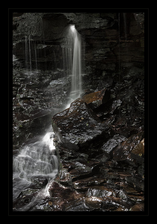 Dark Rugged Canyon Waterfall Photograph by Lone Palm Studio